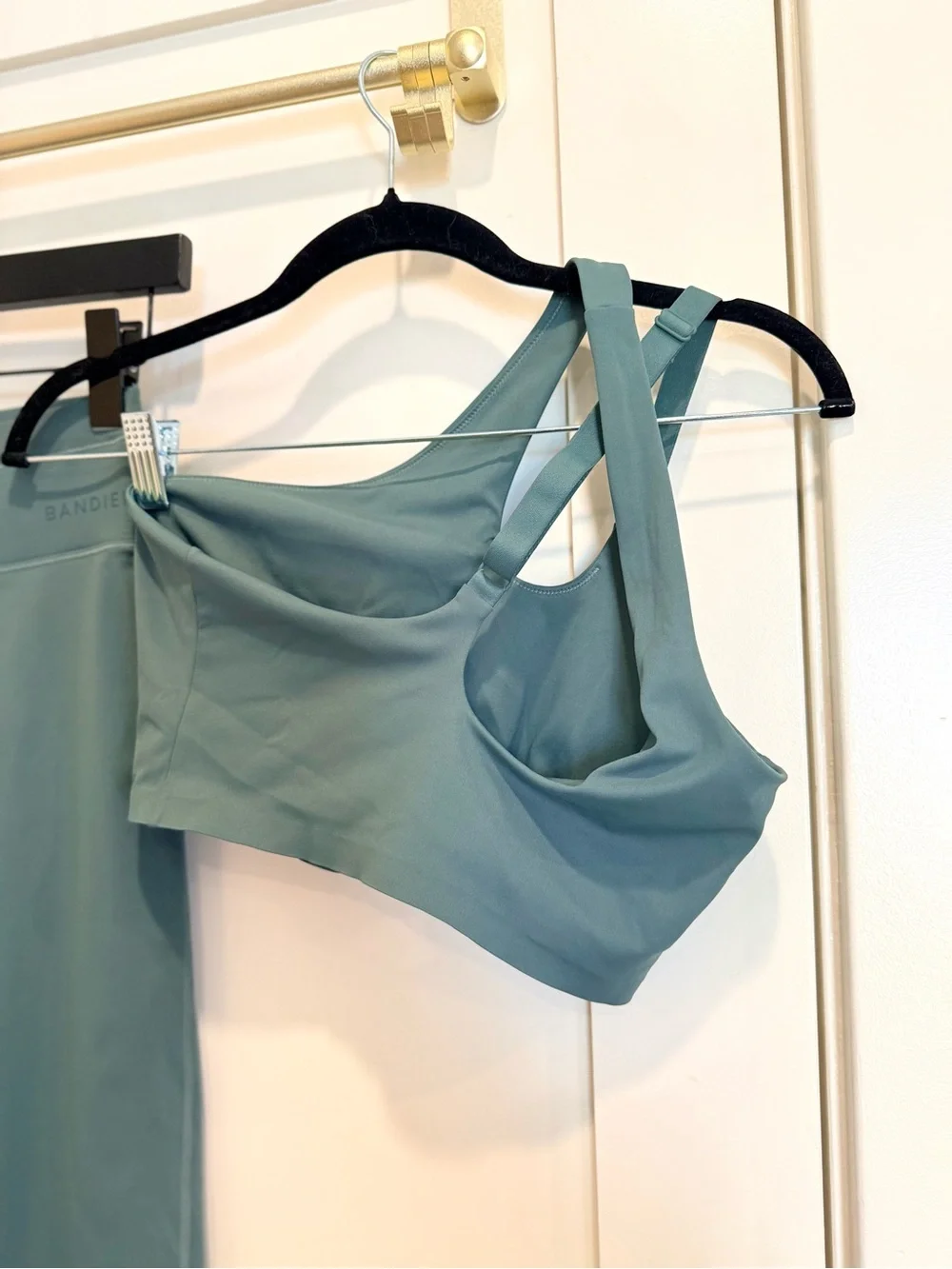 Carbon38/BANDIER | Aria One Shoulder Bra & Asymmetric Leggings Set | Small
